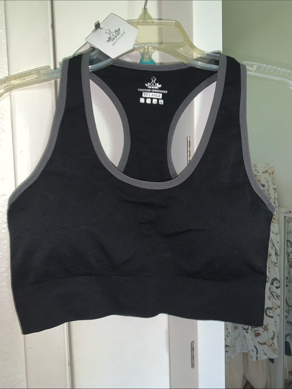 Specialized Black Sports Bra with Gray Trim Racerback